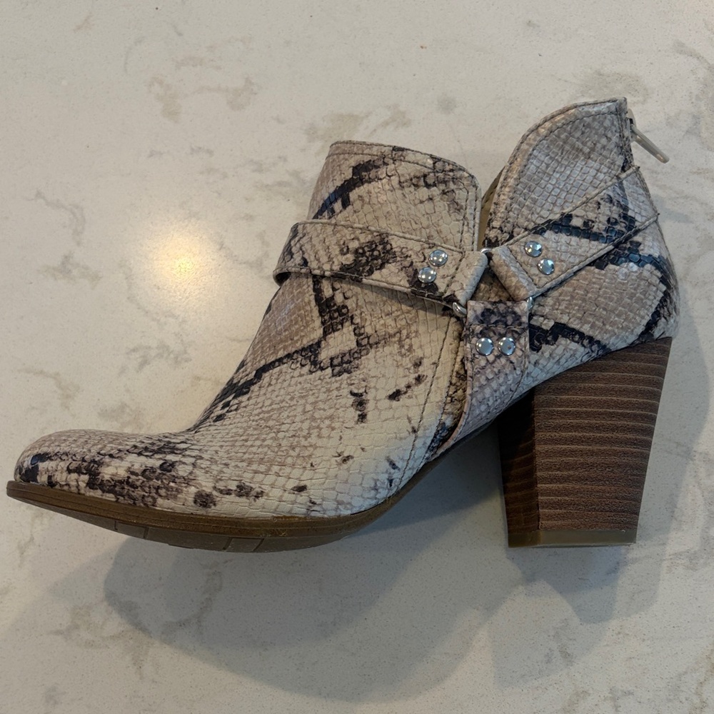 Fergalicious Snakeskin Ankle Boots